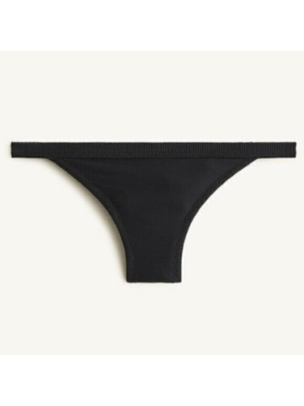 NWT J Crew Black Ribbed Trim Hipster Full Coverage Bikini Bottom Size 3X